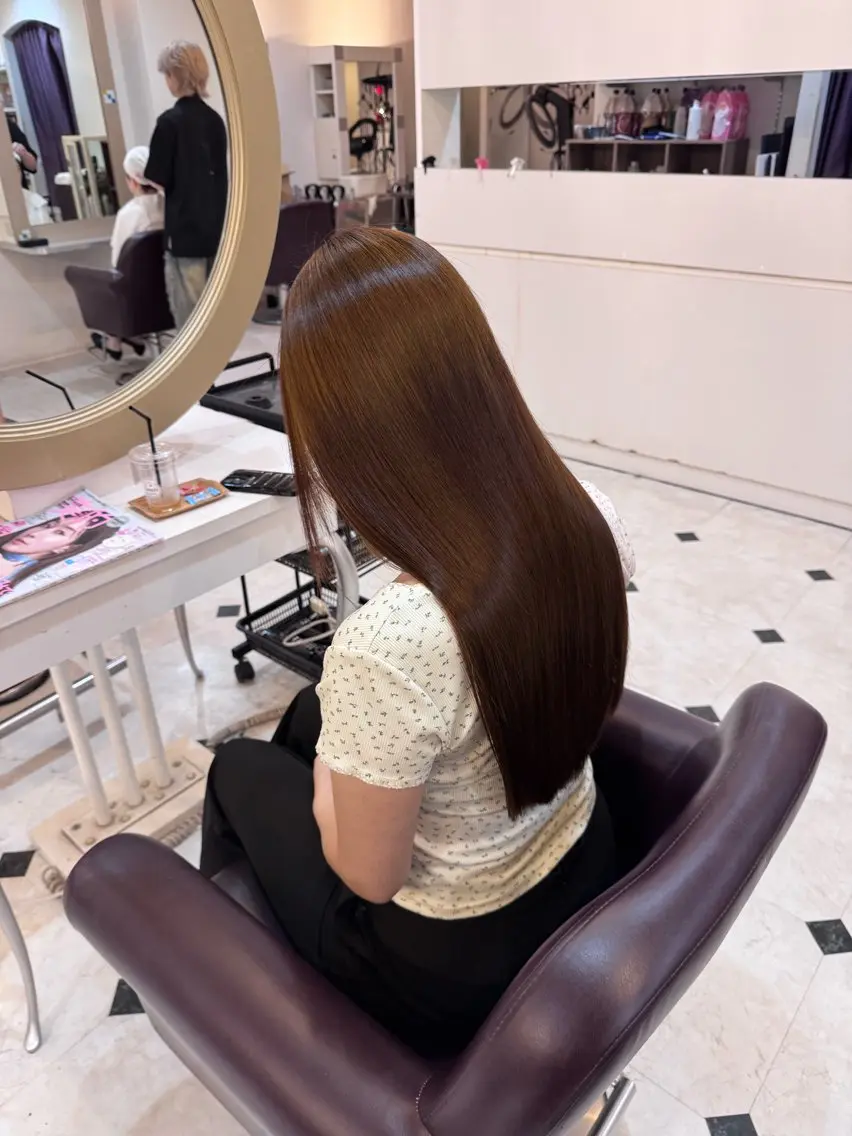 ロング 縮毛矯正 カット 縮毛矯正 トリートメント . Takumiのヘアスタイル