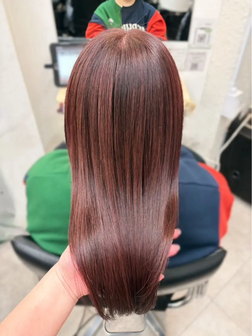 暖色ワンカラー💖´-シャンプーブロー込✨の写真