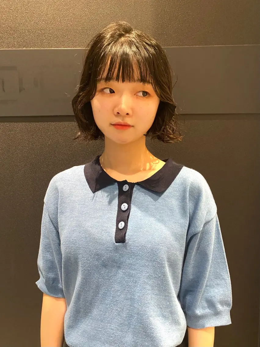 ショート カラー パーマ ボブ 韓国風ヘア カット ヘアカラー パーマ トリートメント mai / linoah˚✧のヘアスタイル