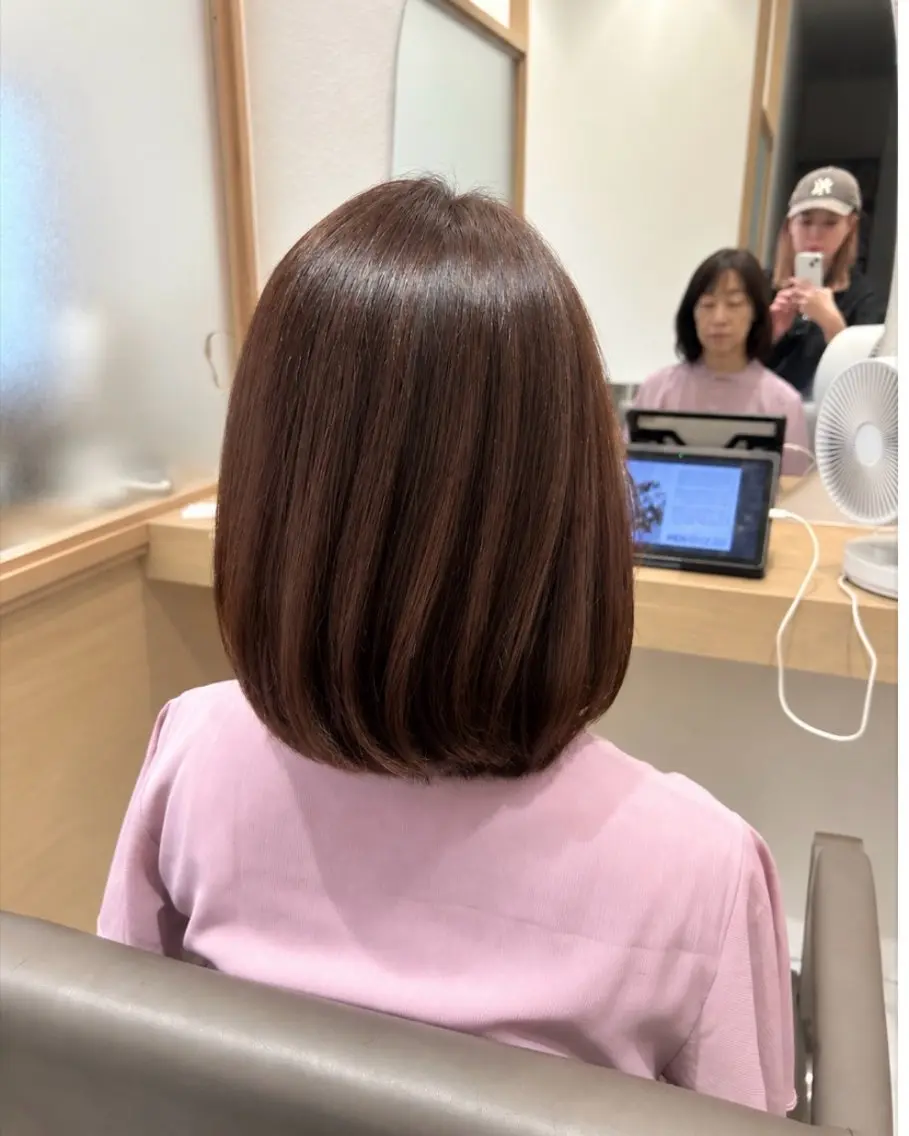 ミディアム ケアカラー 髪質改善 ヘアカラー 久木原 ゆりのヘアスタイル