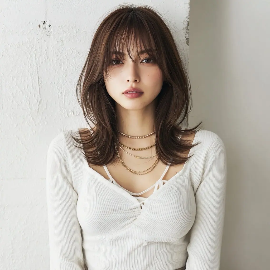 セミロング カット ヘアカラー 🍑Kubu🍀 Momo🍑のヘアスタイル
