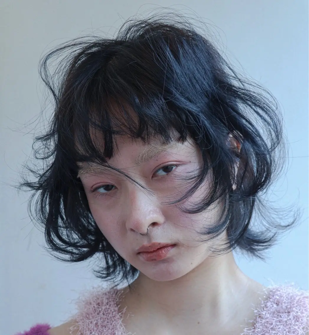 ショート カラー パーマ ヘアアレンジ カット ヒナ/酸性ストレート ・艶カラー🌿のヘアスタイル