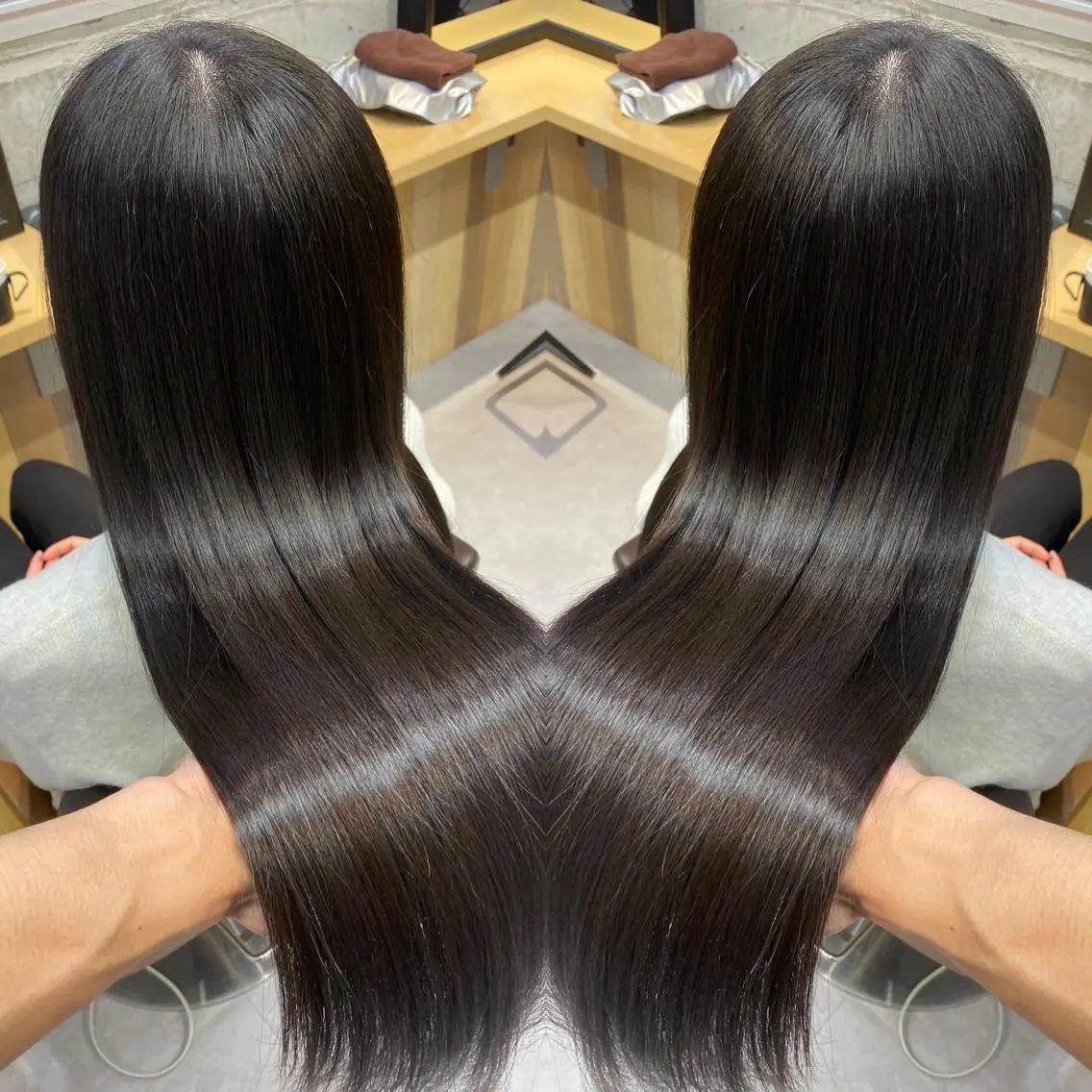 ロング カラー パーマ ヘアアレンジ メンズ キッズ ネイル マツエク・マツパ アクアカラー 髪質改善 トリートメント 新宿/髪質改善/ 美髪矯正✨浅江通友のヘアスタイル