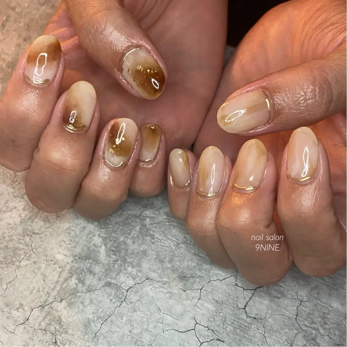 ネイル ニュアンスネイル nail salon 9NINEのネイルデザイン