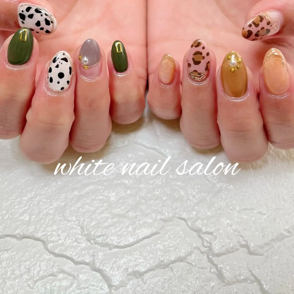 ネイル ラメ(グリッター) 持ち込み ハンドネイル white nail salonのネイルデザイン
