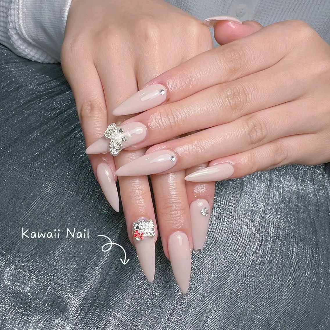 ネイル 長さ出し フレンチネイル ジェルネイル ガーリー 韓国ネイル Kawaii Chiba nailのネイルデザイン
