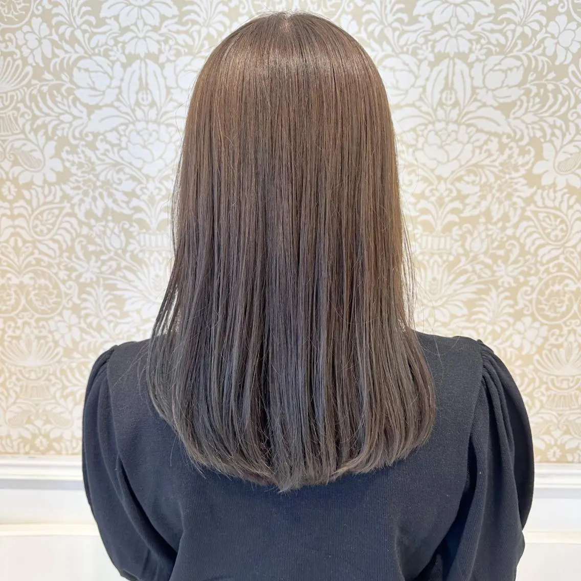 セミロング カラー 髪質改善カラー💎 オオネヨシナリのヘアスタイル
