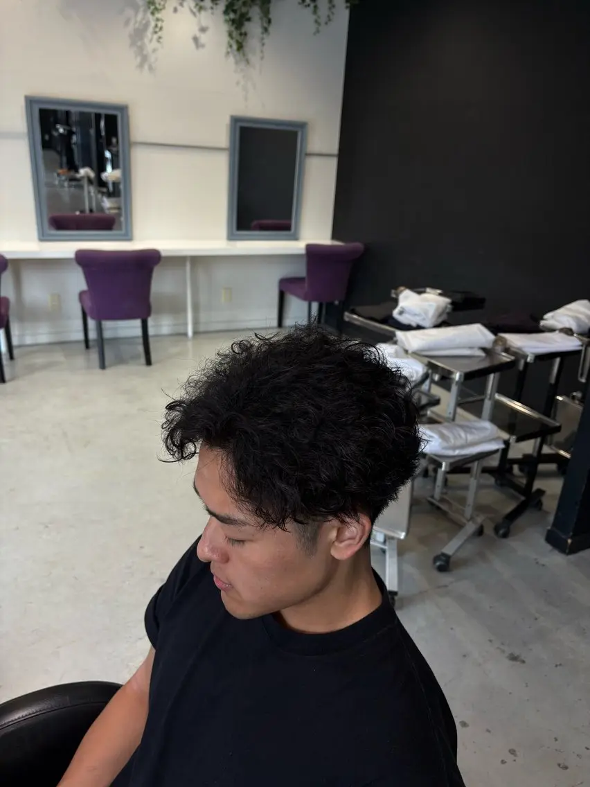 パーマ メンズ カット パーマ 井上 慈温のヘアスタイル
