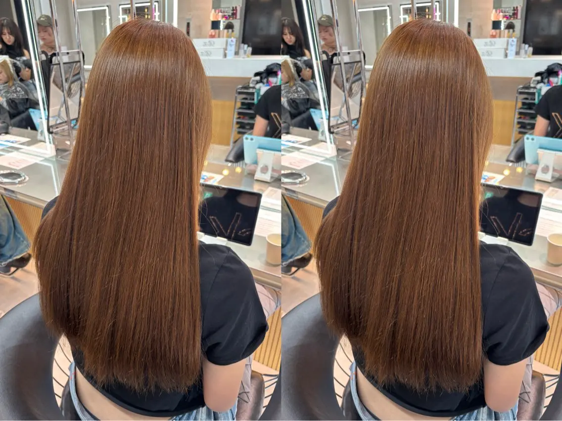 ロング カラー パーマ 髪質改善 レイヤーカット 縮毛矯正 【博多髪質改善】 吉村　清志のヘアスタイル