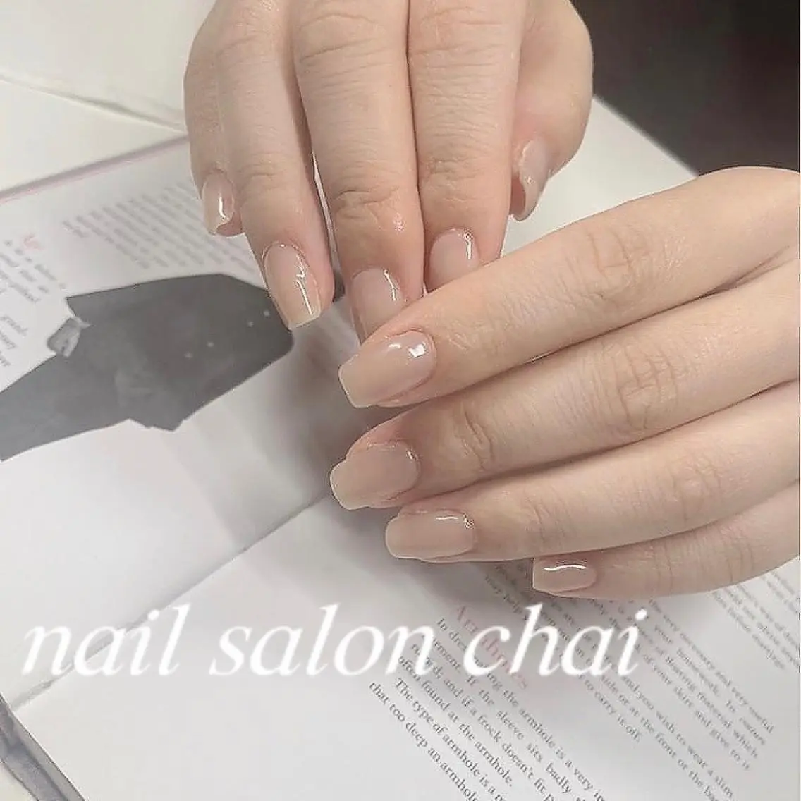 ネイル オフィスネイル ワンカラーネイル シンプルネイル nail salon chai 上本町のネイルデザイン