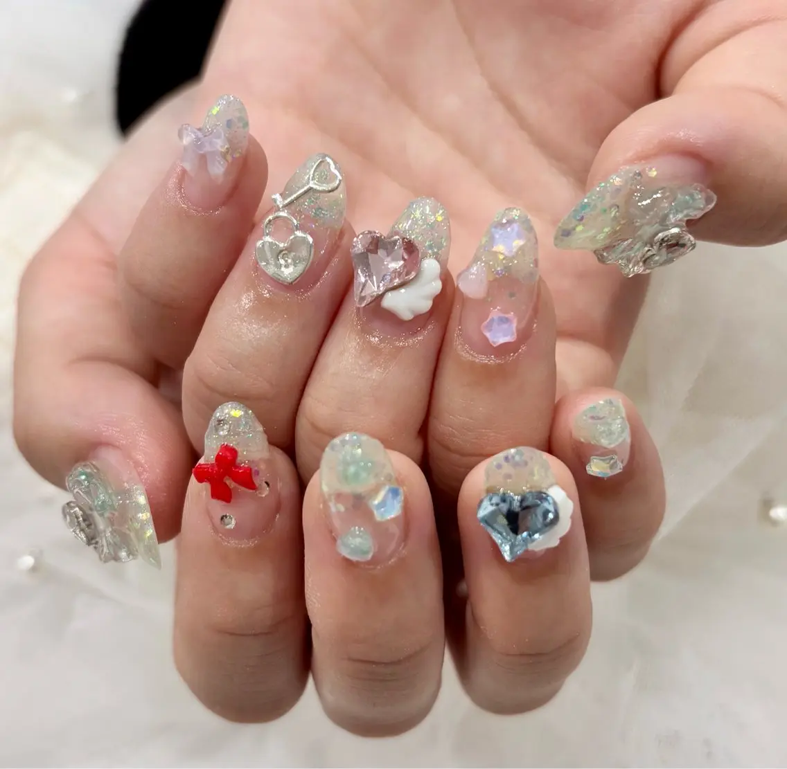 オフなし/ワンカラーorラメグラデーション+パーツつけ放題🎀の写真