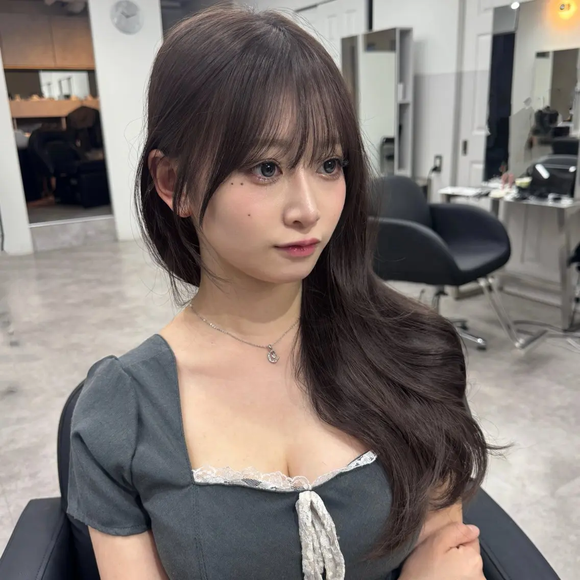 ロング カラー カット ヘアカラー トリートメント 🎀レイヤー×透明感 ×髪質改善🎀米田のヘアスタイル