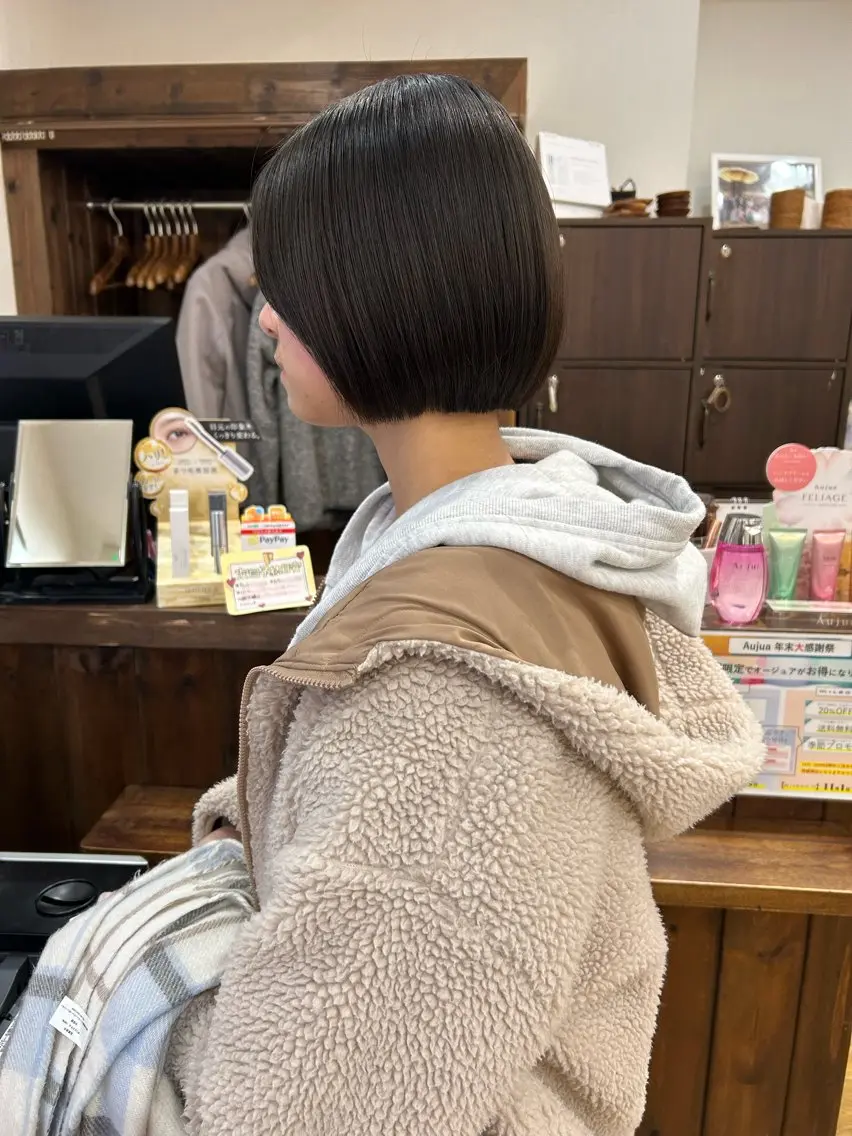ショート ボブ カット 🦋メンズカット/パ ーマモデル紀輔🦋のヘアスタイル