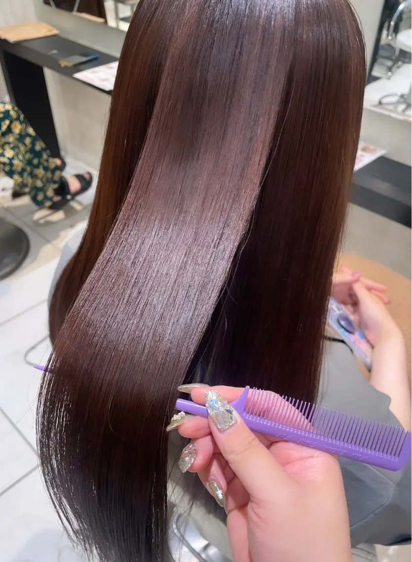 ロング カラー トリートメント 💞暖色カラー 💞risaのヘアスタイル