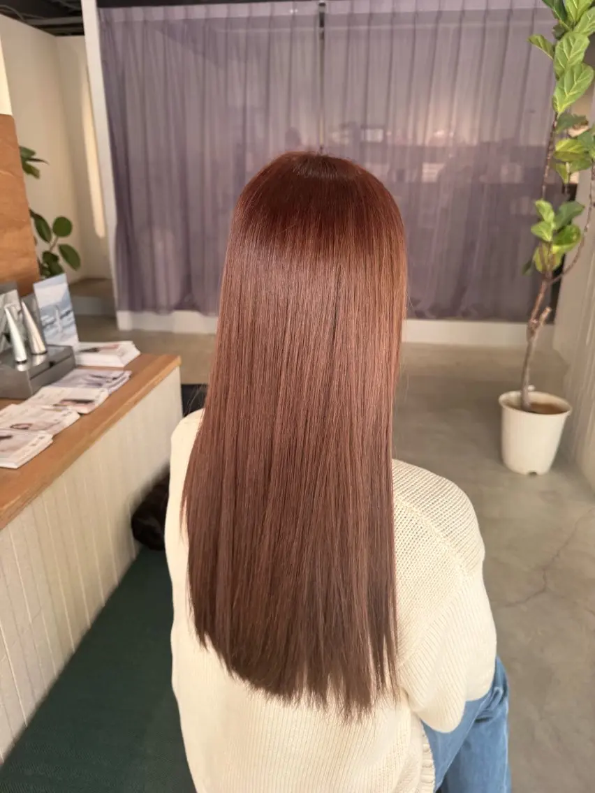 ロング ヘアカラー トリートメント 井手上 陽菜のヘアスタイル