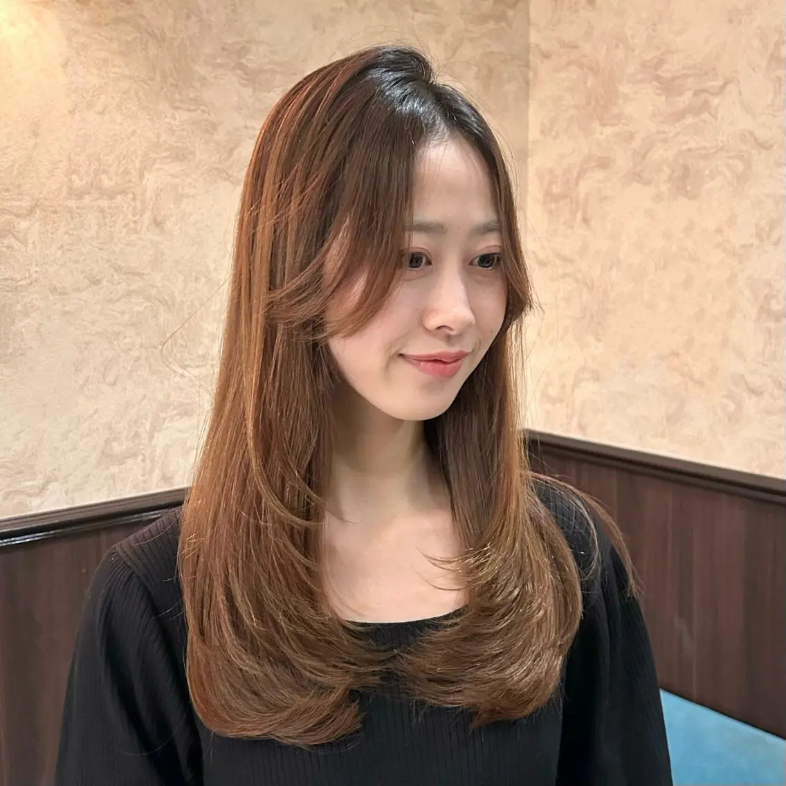 ロング カラー カット ヘアカラー トリートメント 🍒ハイレイヤー🍒 海外ヘア🍒Momoのヘアスタイル