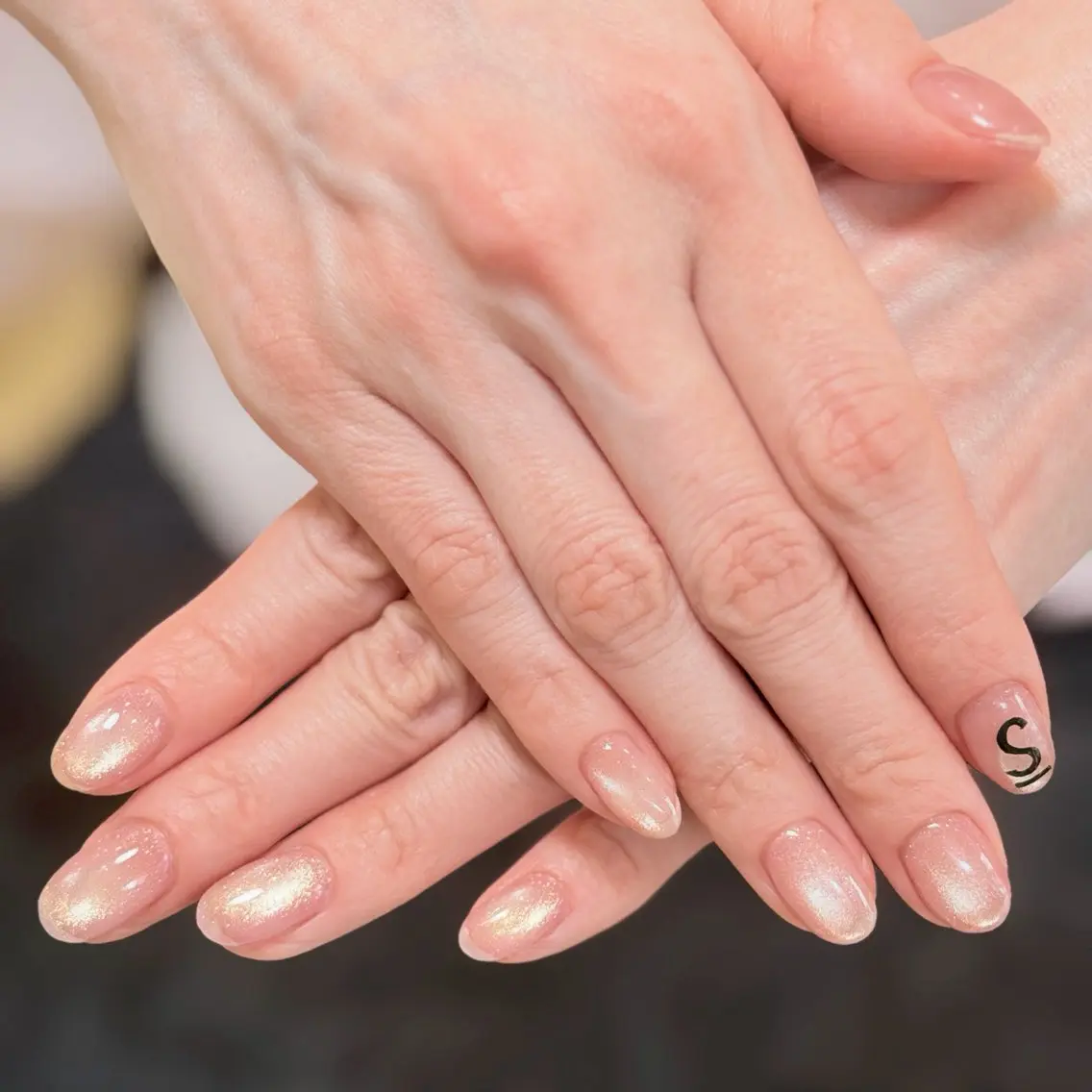 ネイル アートネイル 氷ネイル・うるうるネイル キラキラネイル マグネットネイル 持ち込み ハンドネイル Wilu nail 二子玉川店のネイルデザイン