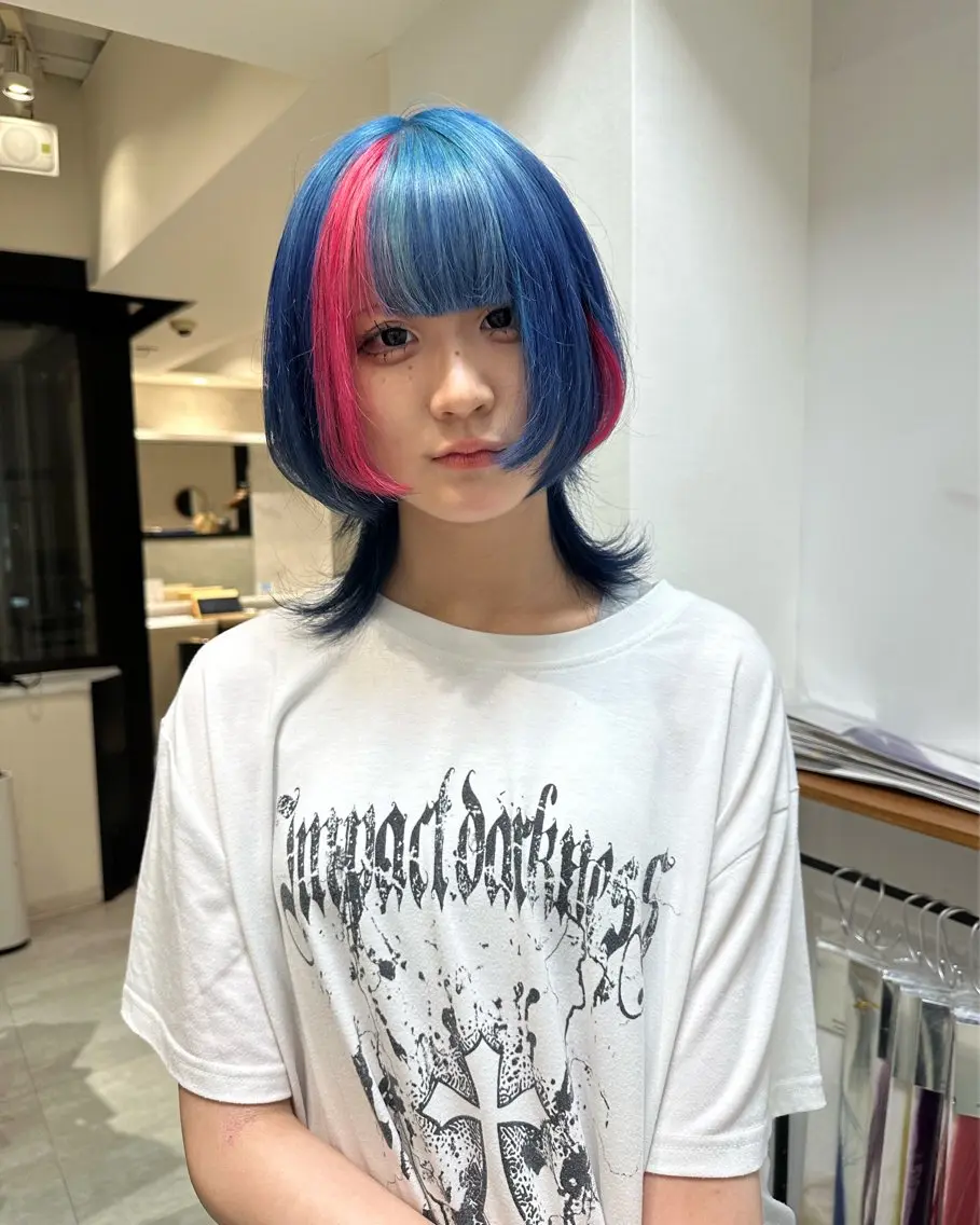 ミディアム ヘアカラー ブリーチ特化/ 派手髪/デザイン🎨のヘアスタイル