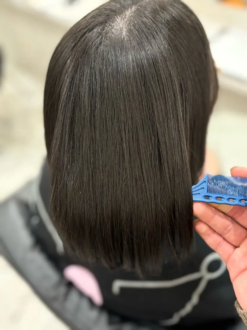 ミディアム 縮毛矯正 冨江 弘貴のヘアスタイル