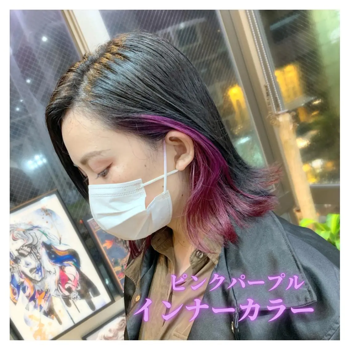 ミディアム カラー ヘアアレンジ VIM hairおもろまち店のヘアスタイル