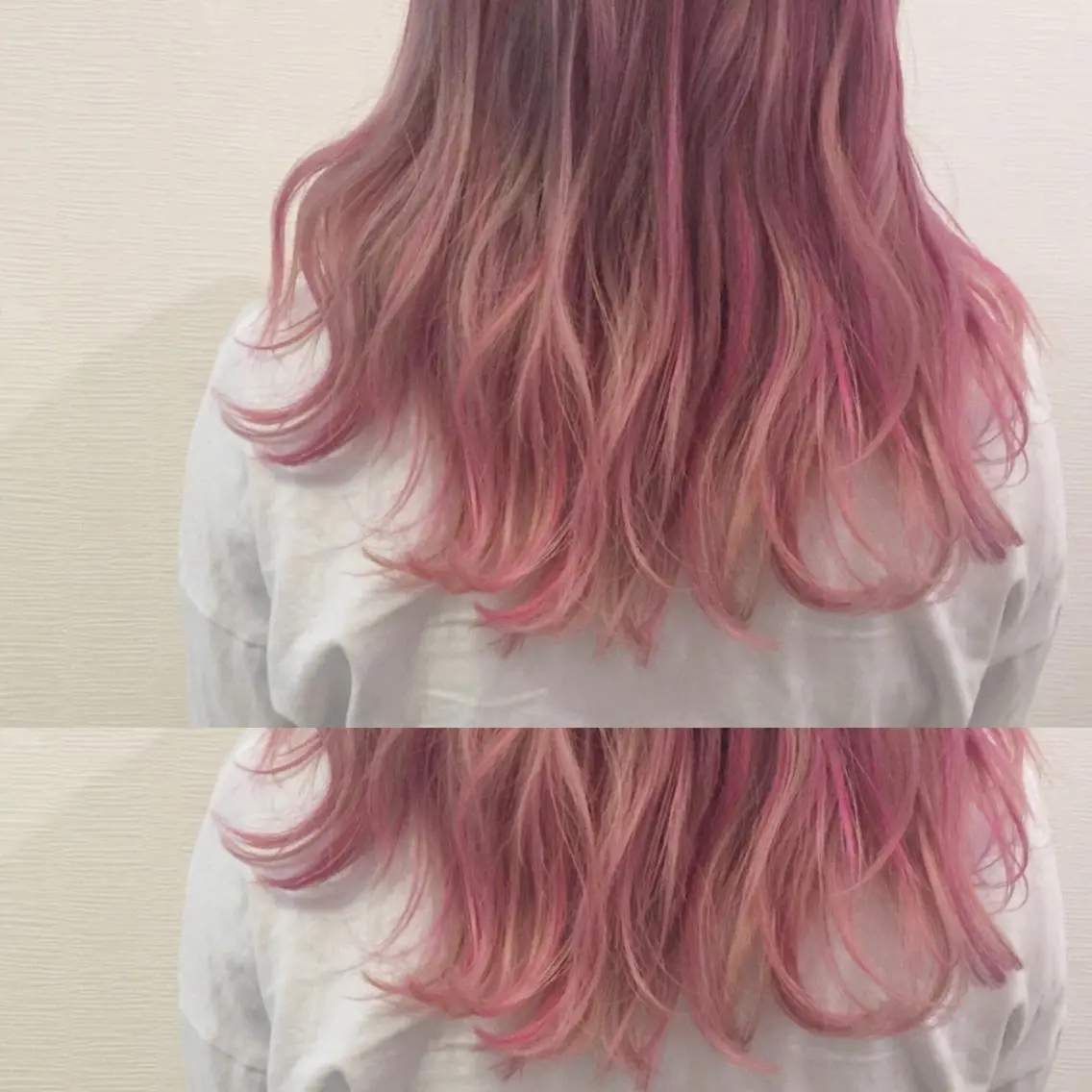 ロング カラー ブリーチ ラベンダーカラー ピンクカラー ユニコーンカラー バイオレットカラー 池田 真由美のヘアスタイル