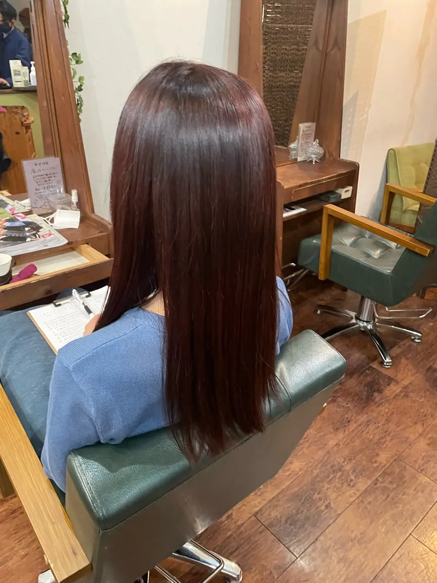 カラー レッドカラー story 増田 わかなのヘアスタイル