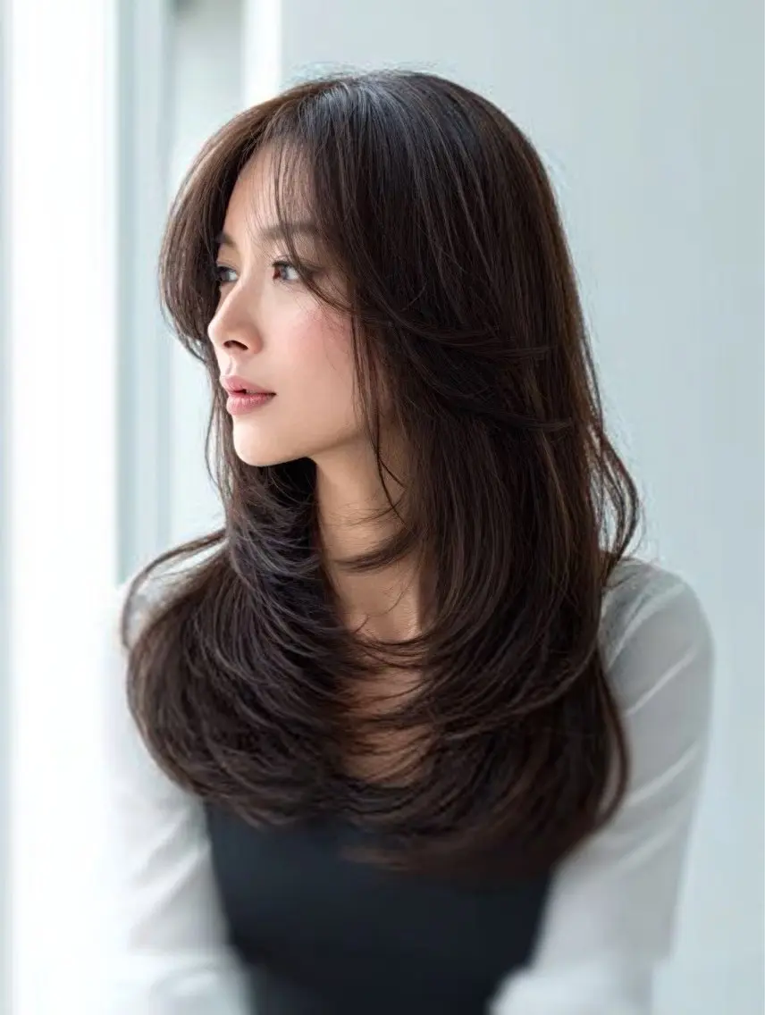 ロング カラー ヘアカラー 韓国×艶ハイトーンが かわいい✨️リオ🍒のヘアスタイル