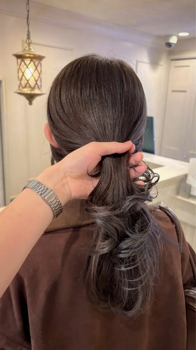 ミディアム カラー カット ヘアカラー トリートメント グレージュ|くすみ× 透明感|kazutoのヘアスタイル