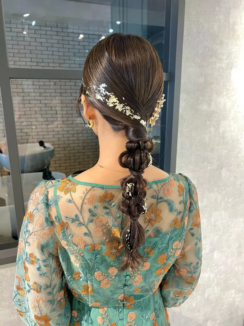 ヘアアレンジ 着物ヘア 卒業式のヘアスタイル 髪飾り ヘアセット 池田 みのりのヘアスタイル
