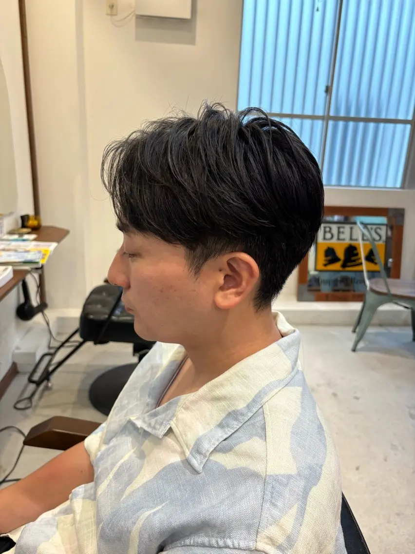 ショート メンズ 長根 遥斗のヘアスタイル