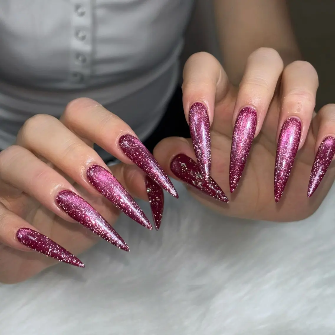 ネイル ゴージャス キラキラネイル 韓国ネイル ロングネイル マグネットネイル ハンドネイル Sully Nail  Labのネイルデザイン