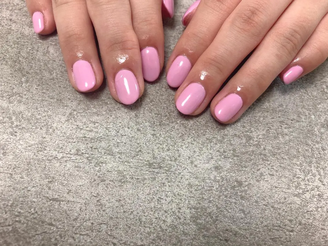 ネイル ワンカラーネイル ピンク ハンドネイル mogunail &blowのネイルデザイン
