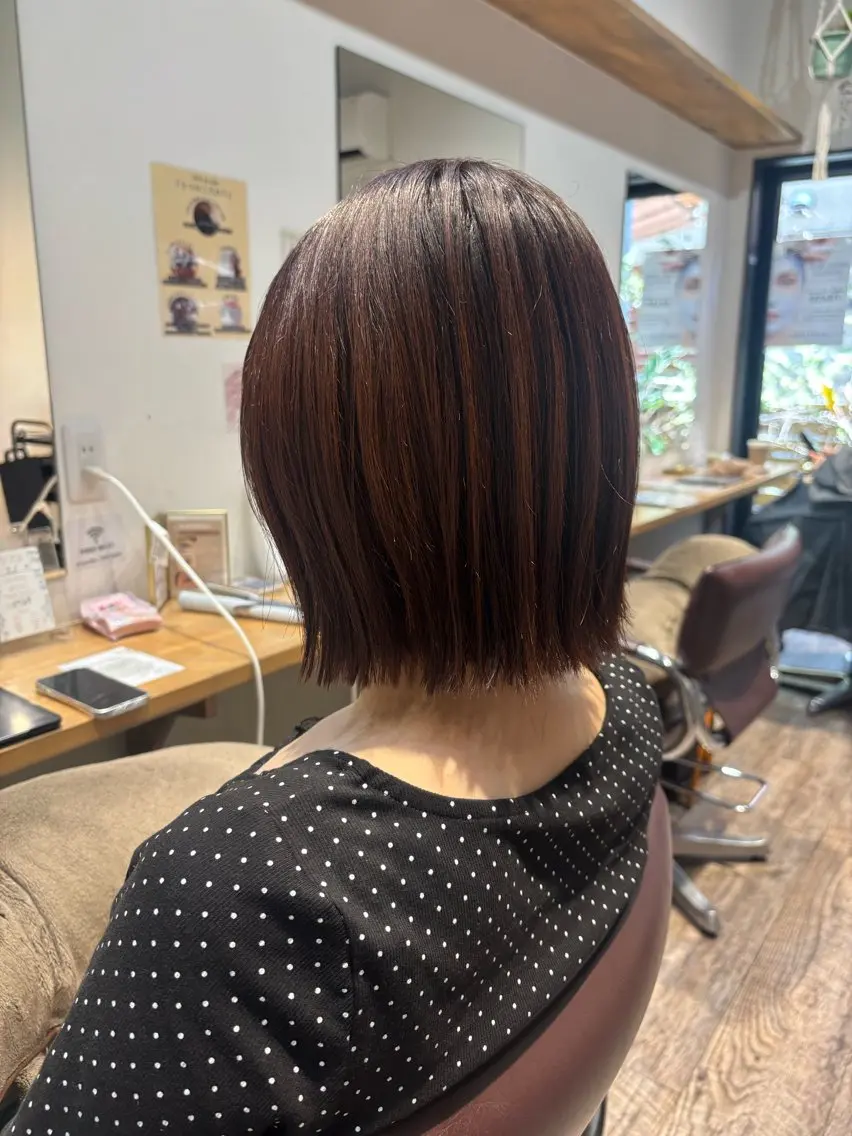 ミディアム カット ヘアカラー トリートメント SOL Matsumuraのマツエク・マツパデザイン