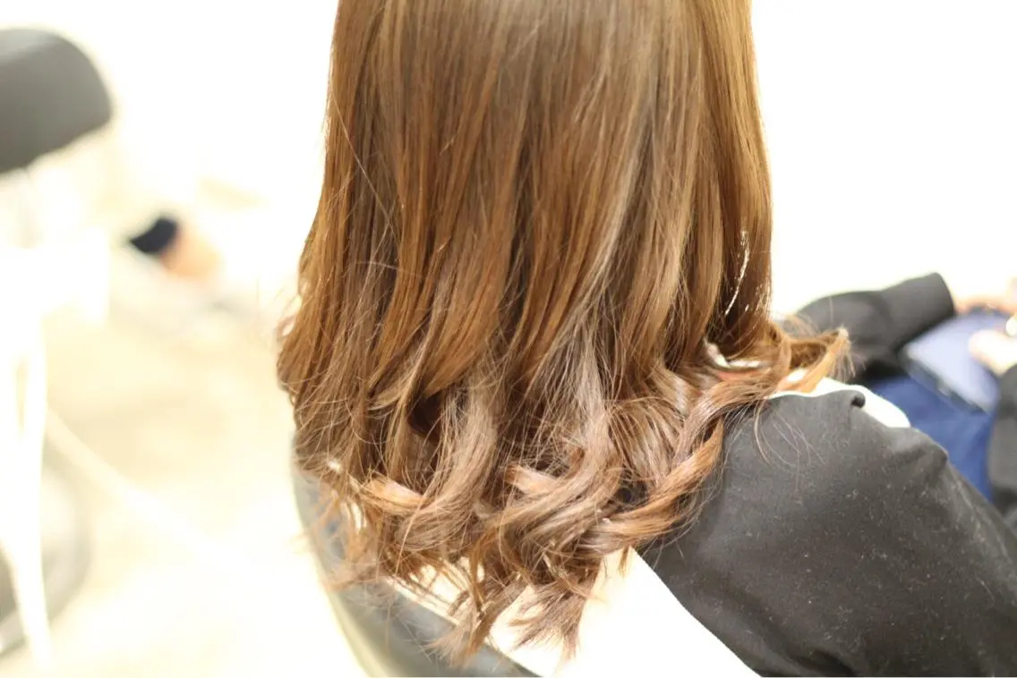 ミディアム セミロング カラー 外国人風カラー 矢島 真樹のヘアスタイル