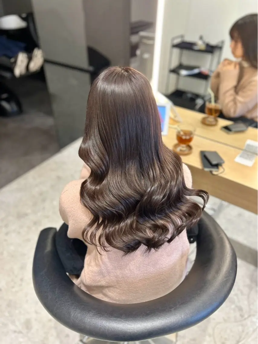 ロング ヘアカラー ダブルカラー┊ ベージュ┆ひなたのヘアスタイル