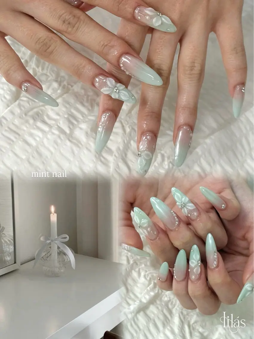 ネイル フラワーネイル ハンドネイル nail salon Lilásのネイルデザイン