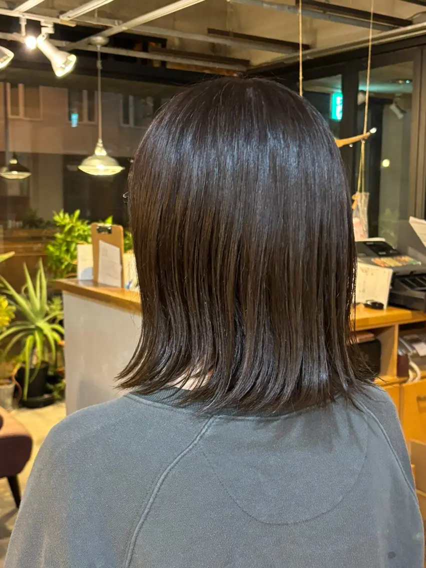 ミディアム ヘアカラー 松倉 沙奈のヘアスタイル