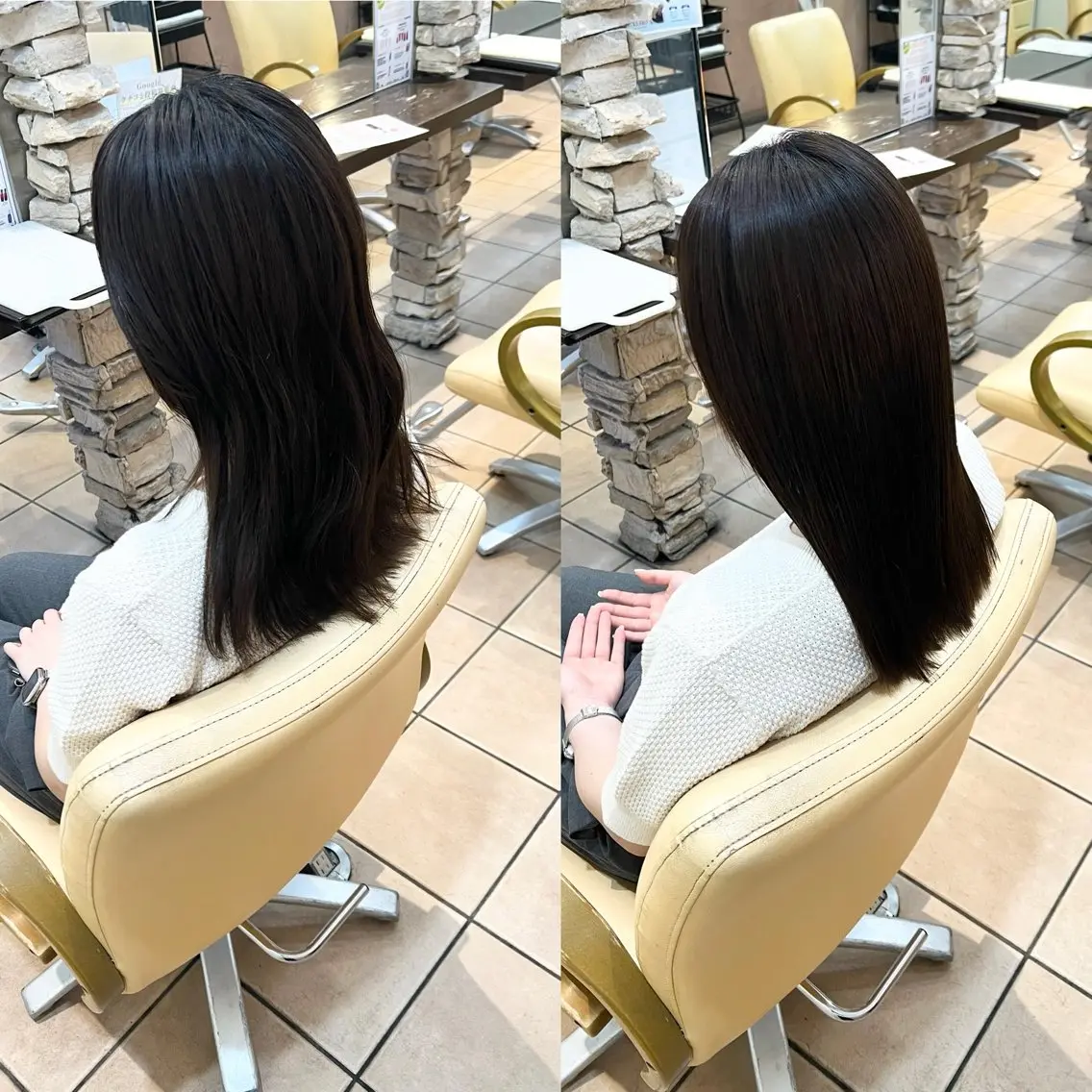 ロング カット 縮毛矯正 髪質改善ストレート ⚡️下ノ村柊斗⚡️のヘアスタイル