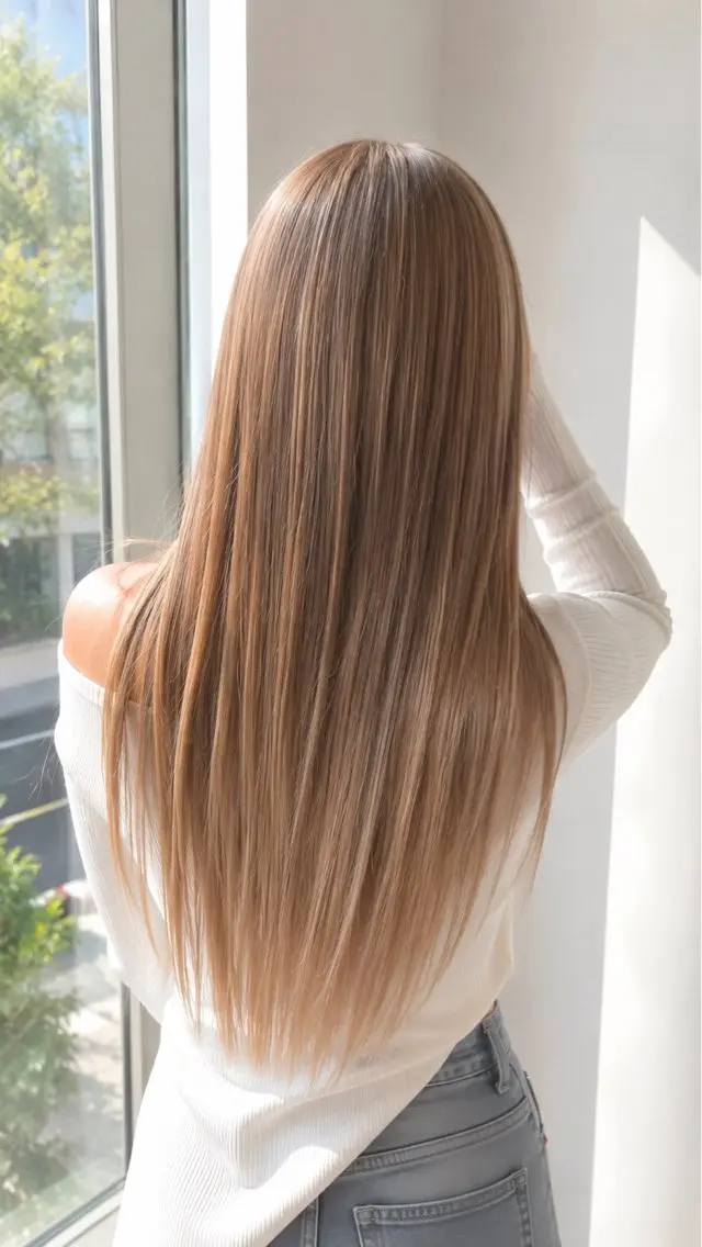 ロング カラー カット エクステ 佐伯 りょうのヘアスタイル
