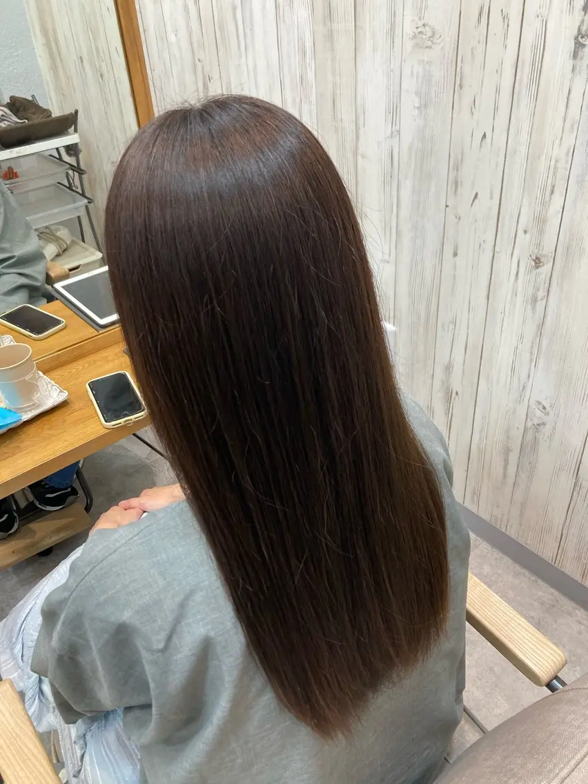ロング 暖色カラー💞 菊地しおんのヘアスタイル