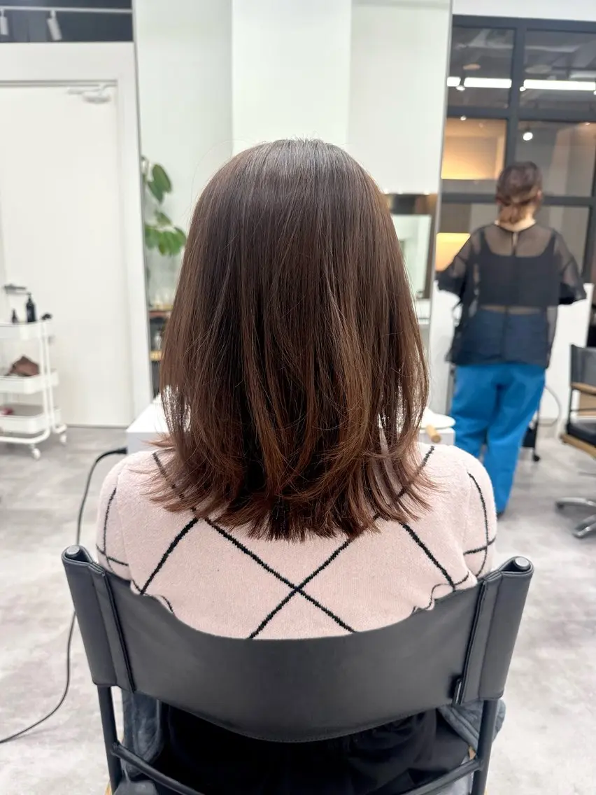 セミロング レイヤーカット カット ショートカット🧸 ごとうさなのヘアスタイル