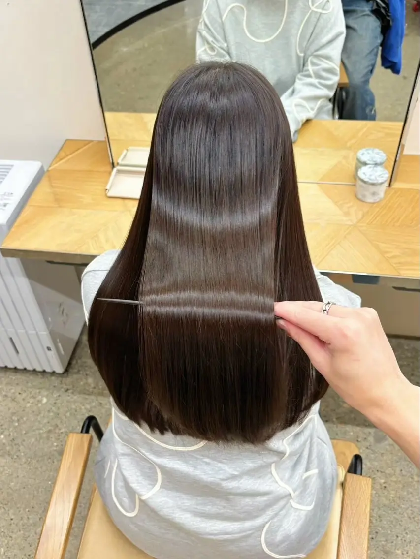 ロング 縮毛矯正 東海林 一馬のヘアスタイル