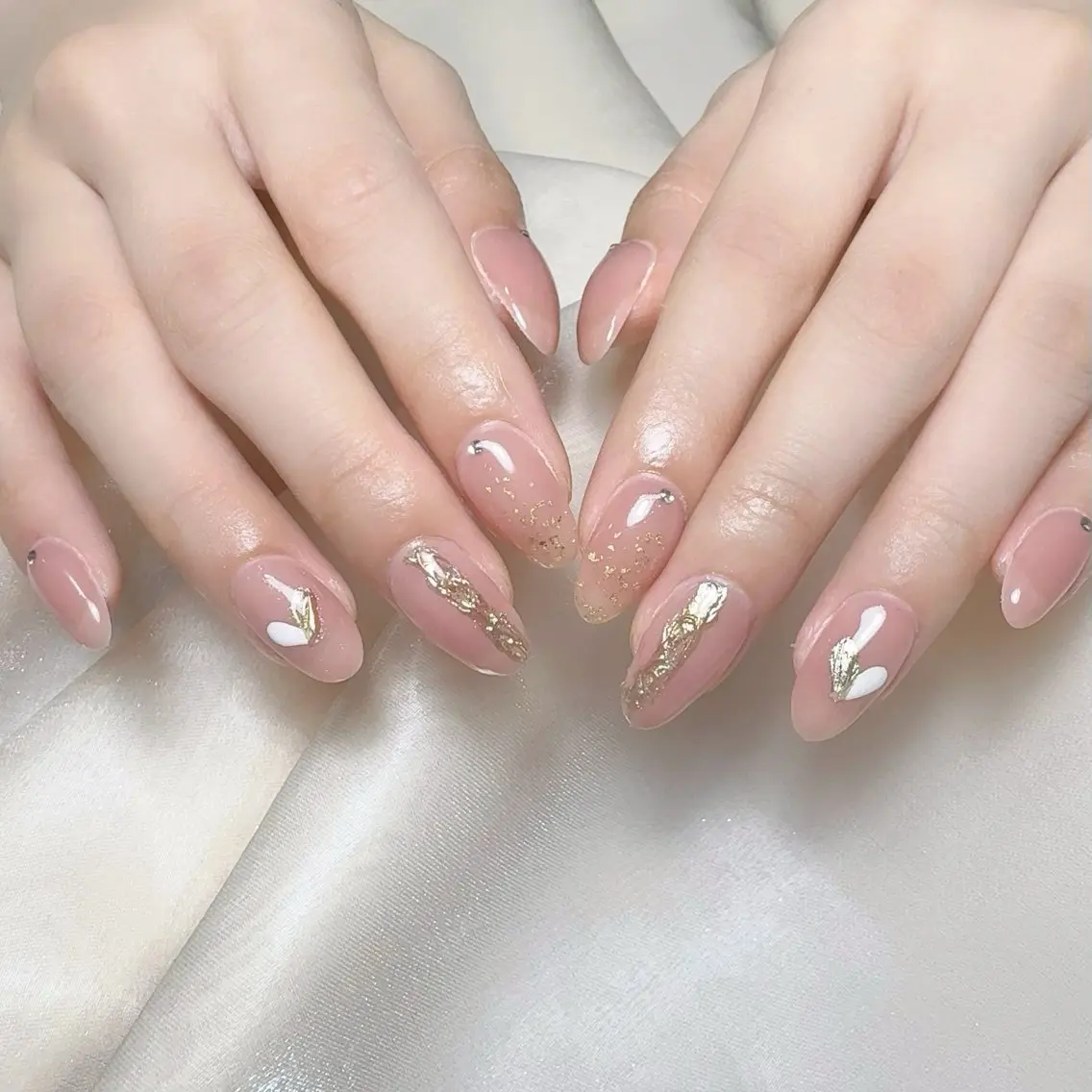 メンズ ネイル メンズ韓国風 アートネイル オーロラネイル ガーリー キラキラネイル ハンドネイル Nail salon 木にいるのネイルデザイン