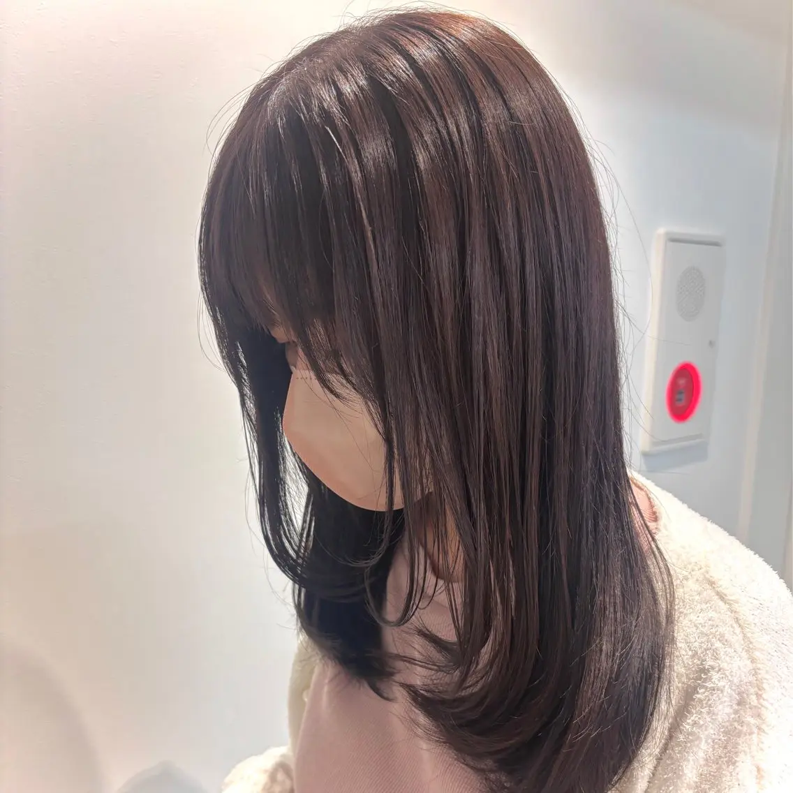 セミロング カラー レイヤーカット カット ヘアカラー トリートメント かどた はるなのヘアスタイル