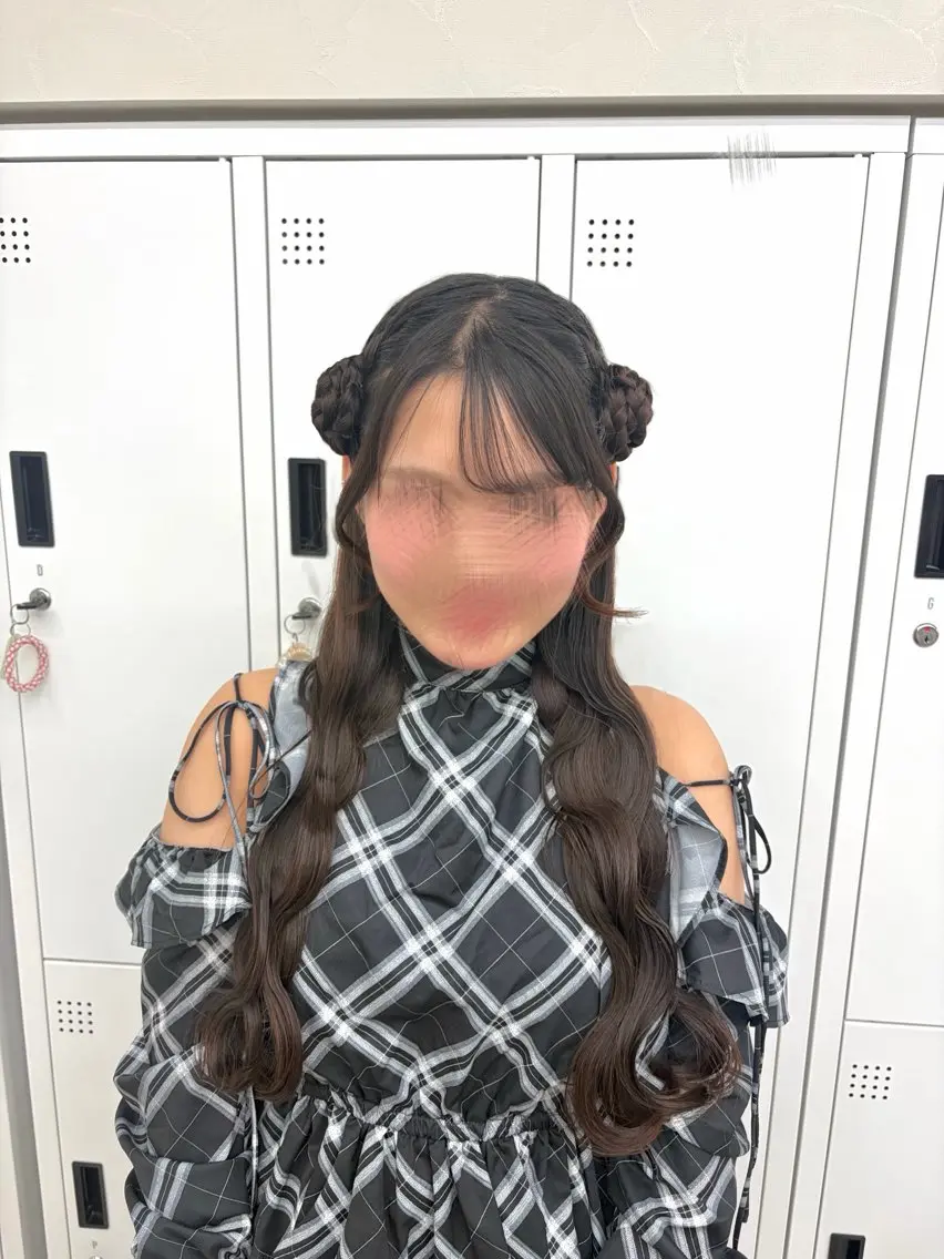 ロング ヘアアレンジ ヘアセット エクステ🤎うる艶 カラー┆横浜みいなのヘアスタイル
