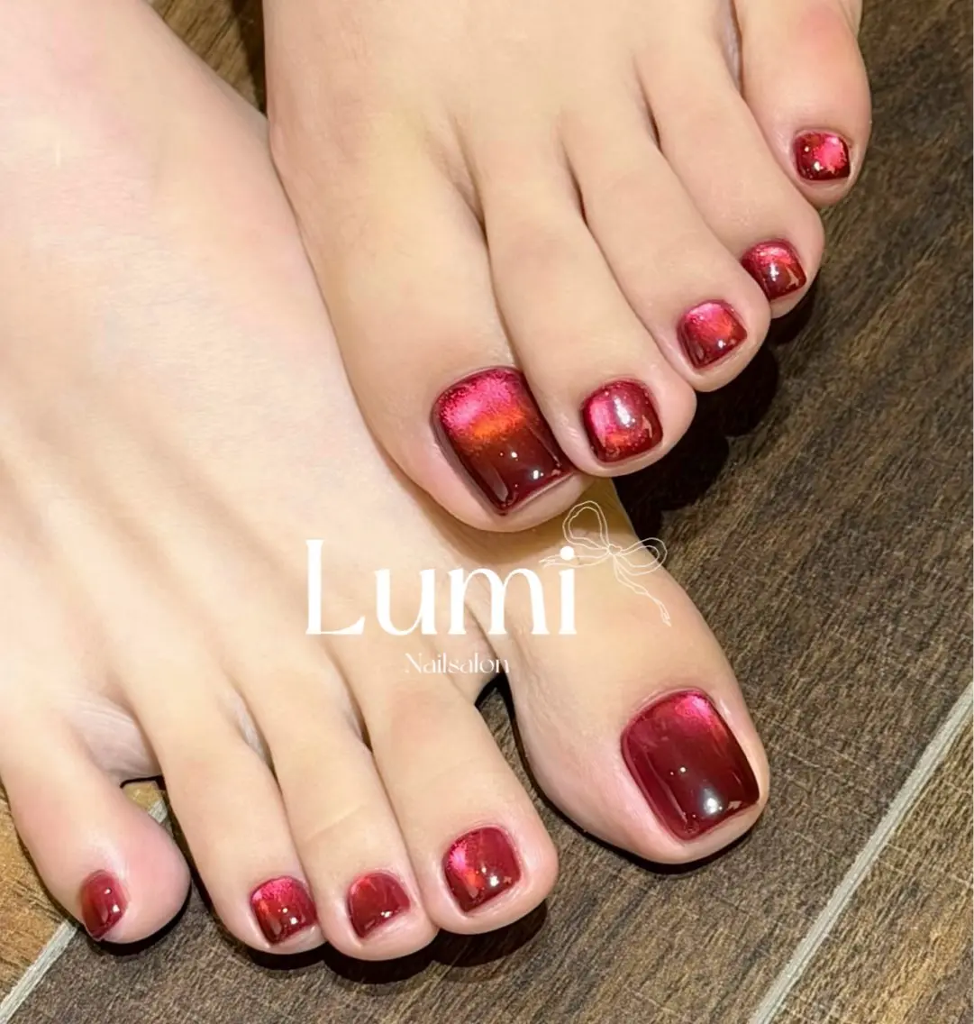 フットネイル❤️フットコースワンカラー/マグネット🧲の写真