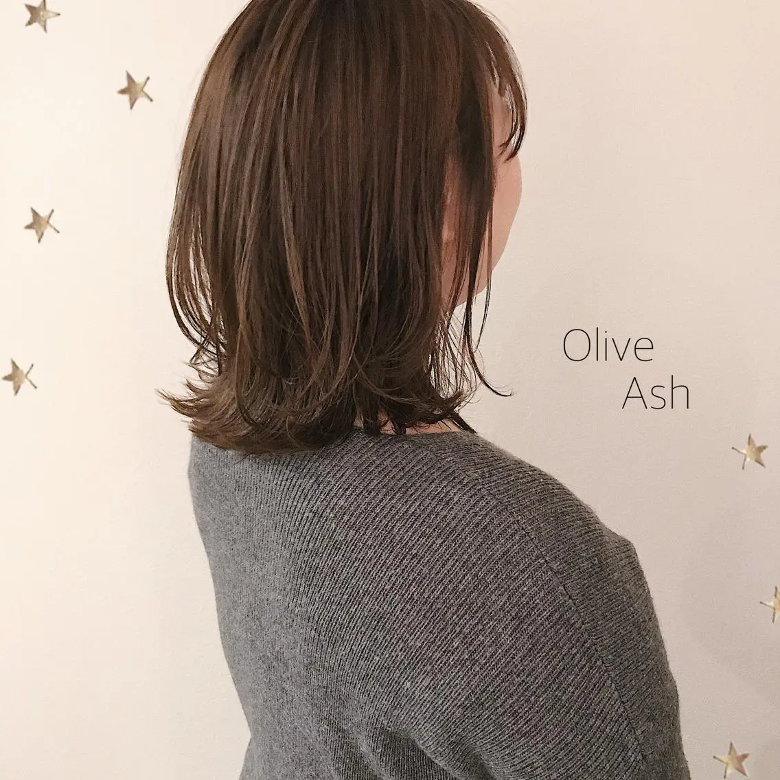 ミディアム カラー カット ヘアカラー 市川 千夏のヘアスタイル