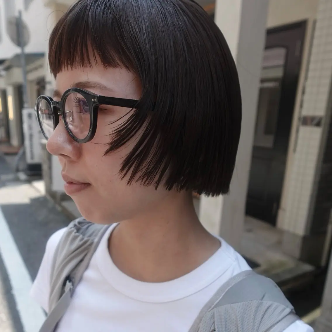ショート ボブ 顔まわりレイヤー レイヤーカット カット 水原波津輝/ボブ /ニュアンスパーマのヘアスタイル
