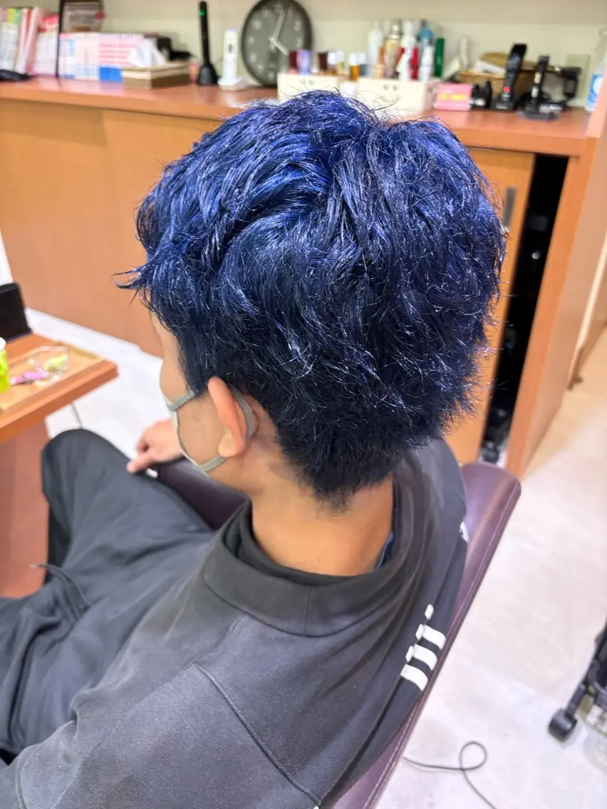 ショート カラー メンズ ヘアカラー トリートメント 加藤 産休につき8月末までのヘアスタイル