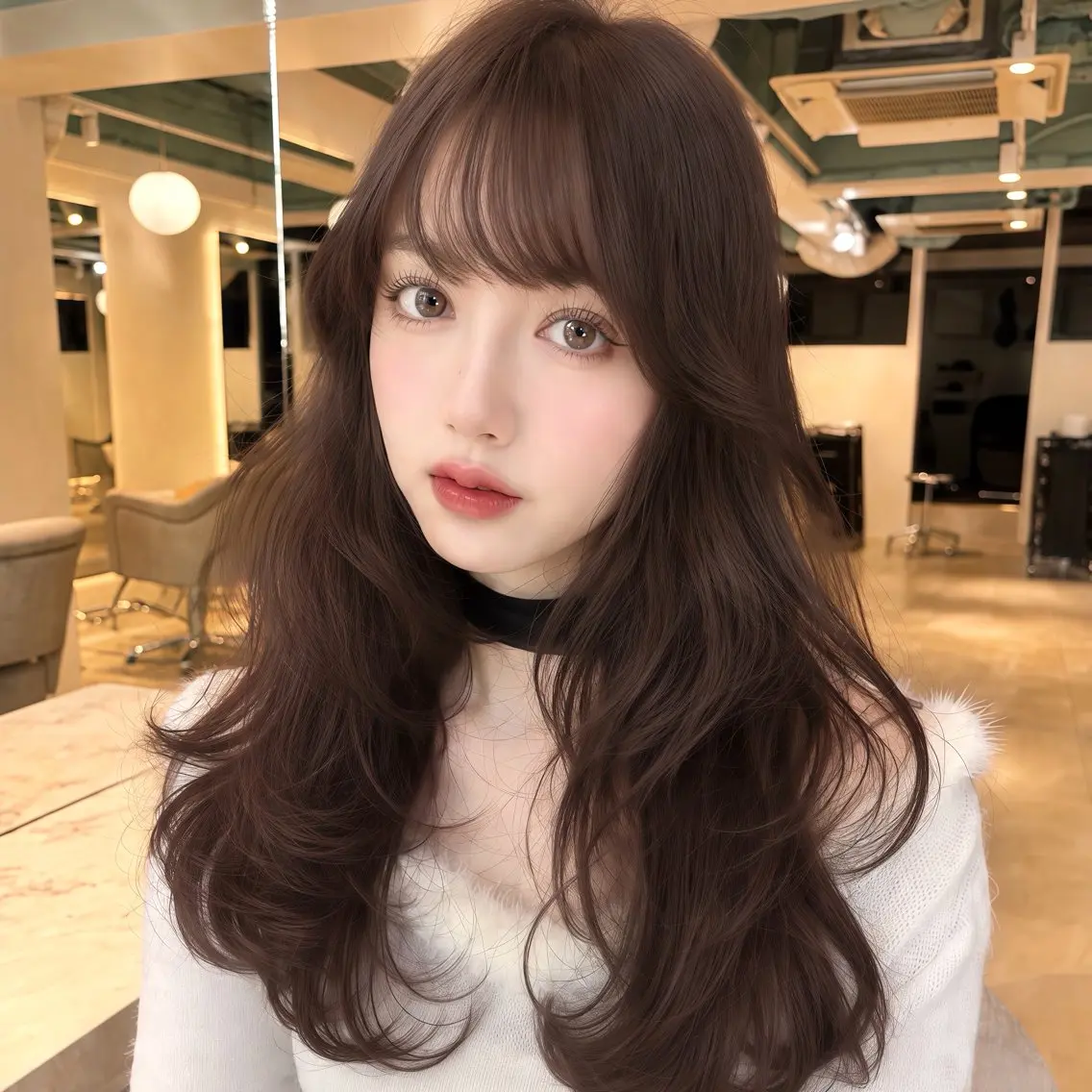 ロング ヘアカラー 顔周り/レイヤー/ 銀座/kaede🎀のヘアスタイル